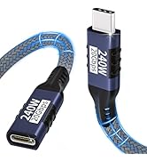 USB C Extension Cable,20Gbps/240W/5K USB C 3.2 Extender 3.28FT,4K@60Hz Type C Video Extension Cor...
