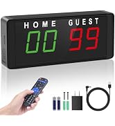 LED Electronic Scoreboard Digital Score Keeper with Remote &amp; Tripod, Electric Scoreboard with Cou...