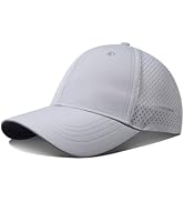 GADIEMKENSD Quick Dry Baseball Cap UPF 50+ Laser Cut Mesh Ball Curved Brim Adjustable Snapback Hat
