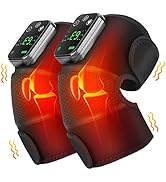 MOAJAZA 2PCS Cordless Heated Knee Brace, Shoulder Heating Pads Elbow Brace 3 in 1 with Vibration,...