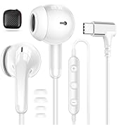 APETOO USB C Headphones Wired Earbuds, 90°Right Angle Type C Earphones with Mic Volume Control fo...