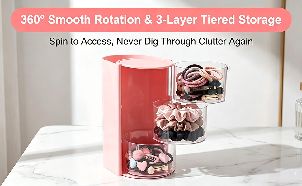 Smooth 360 Degree Rotation,Tiered Storage