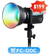 Nanlite FC-120C RGB COB Led Video Light, Bowens Mount Adapter for Photography Video Recording,145...