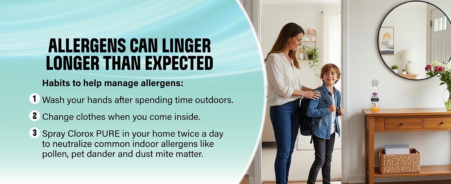 Allergens can linger