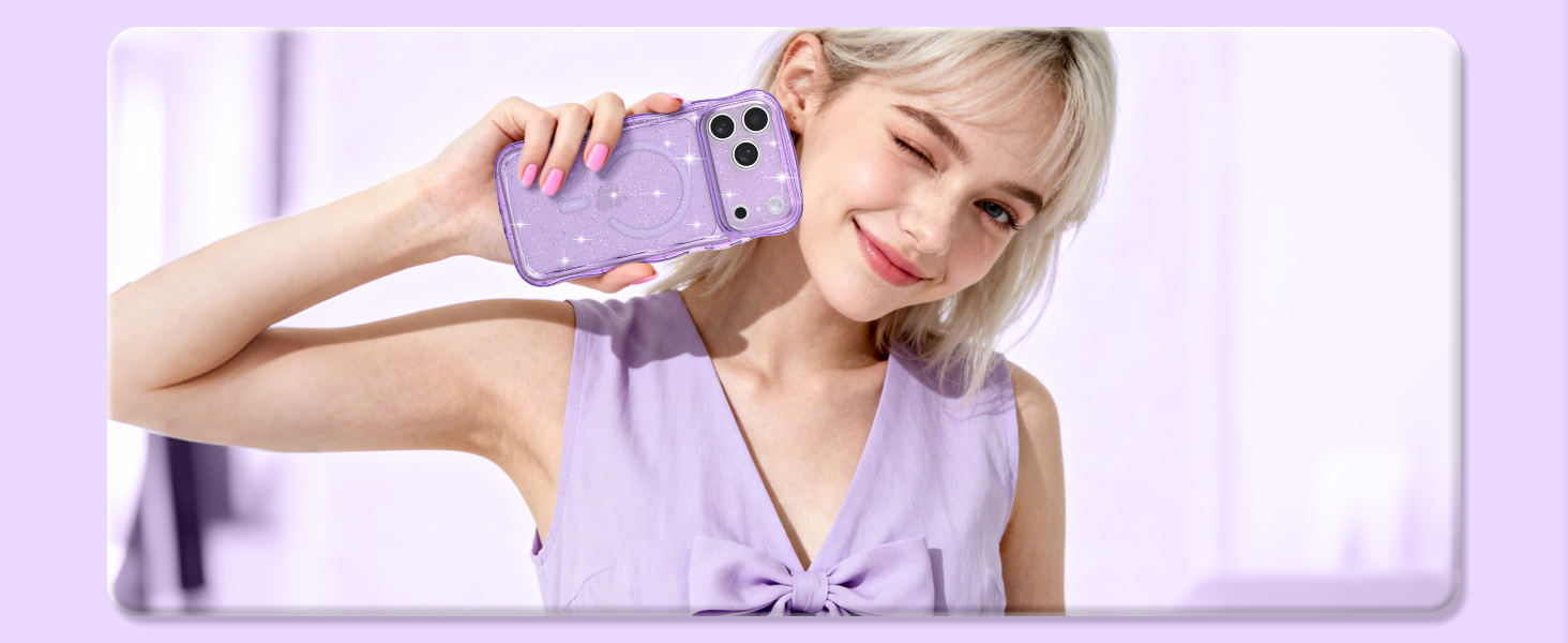 crystal Clear case transparent case magnetic case glitter case Glossy case cute case aesthetic case