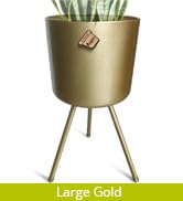 magarz Mid-Century Metal Flowerpot with Stands, Stylish Modern Floor-Standing Flowerpot,Suitable ...