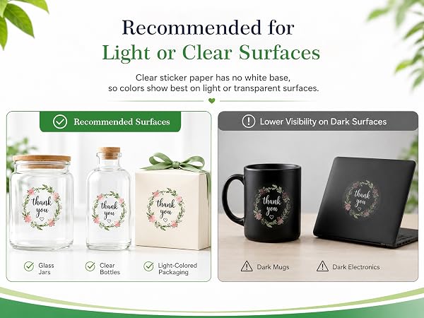 clear vinyl sticker paper