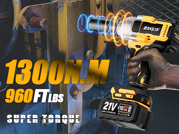 958Ft-lbs (1300N.m) Torque