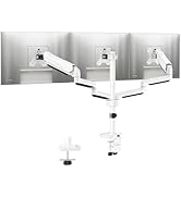 MOUNTUP Triple Monitor Stand Mount - 3 Monitors Desk Mount for Computer Screens Up to 27 inch, Tr...