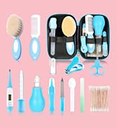 WXA Baby Grooming Kit,Infant Safety Care Setwith Hair Brush Comb Nail Clipper Nasal Aspirator, Ba...
