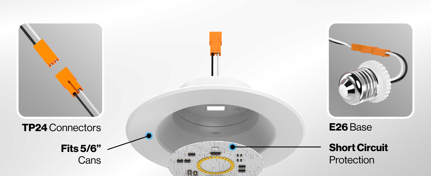 Connection types include TP24 and E26 Base Connector