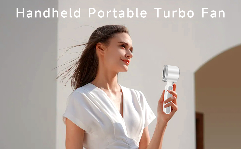 Portable Handheld Turbo Mini Portable Pocket Foldable Cooling Fan for Travel Outdoor Activitie