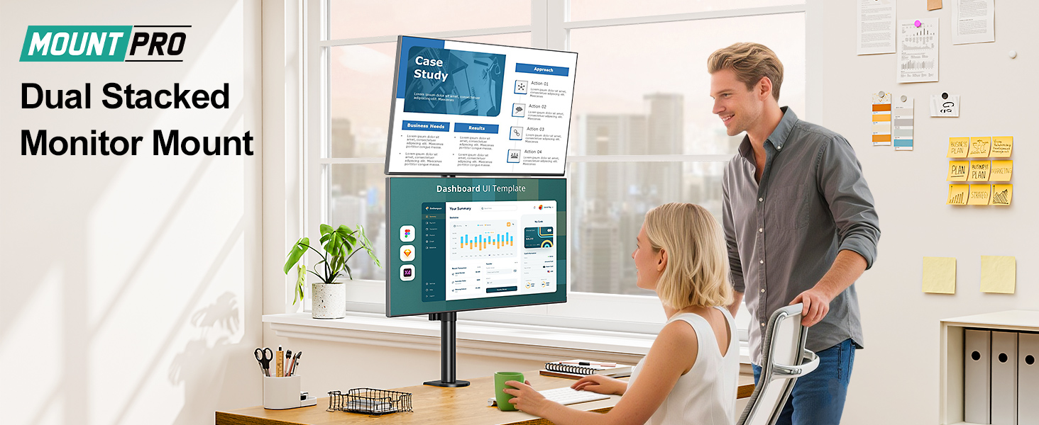 stacked monitor mount