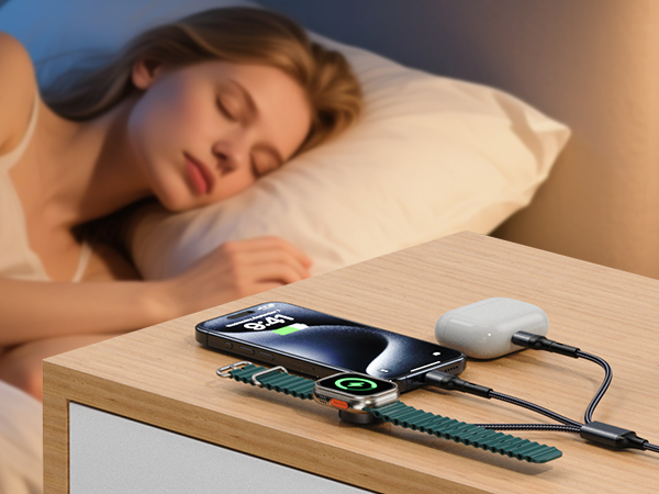 multi charging cable travel essentials for apple watch iPhone charger