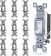Faith 3 Way Toggle Switch White Residential Grade Standard Wall Electrical Switch, 15 Amp, Ground...