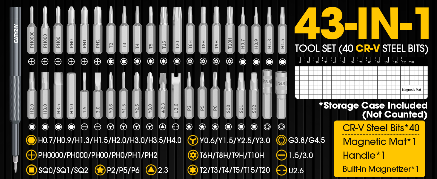 43in1 tool set(40 CR-V steel bits)