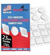 1 Inch Clear Adhesive Bumpers Combo Pack (Square, Circle) - Made in USA - Set of 23 Transparent G...