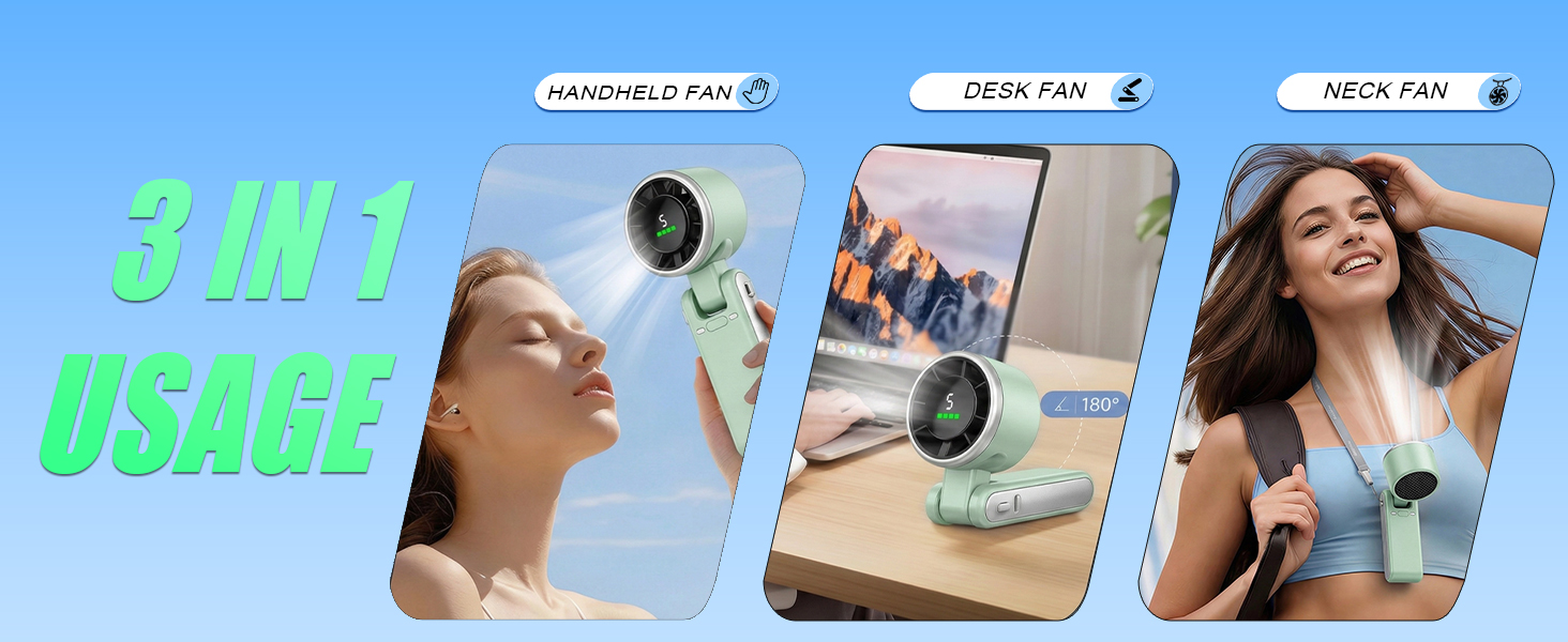handheld fan desk fan neck fan