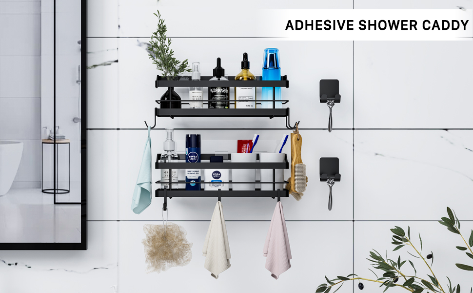 Shower Caddy Bathroom Shelf 2-Pack