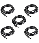 FCOB 5 pcs/Pack 20AWG 2 Pin DC Male Female Plug LED Connector, 6.56ft(2m) Extension Cable for 2pi...