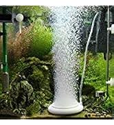 hygger Aquarium Air Stone, Fish Tank Bubbler, Nano Furnace Flue Round Stone Disk, Small Bubbles a...