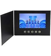 XUMIUZIY Video Greeting Card, 7in HD 128M Memory Video Book with Rechargeable Battery Type C Port...
