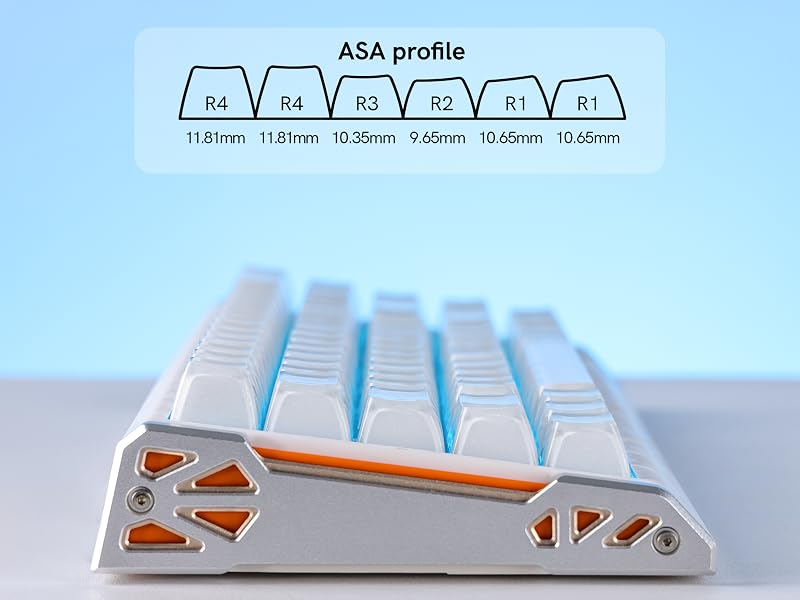 Translucent Crystal Keycaps, Jelly Clear Keycaps, Custom Crystal White Keycaps Set