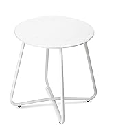 white outdoor side table