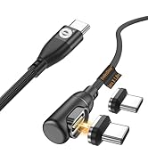 EndlesShine USB C to C/Micro USB Cable with 1x Removable 1v3 Magnetic Adapters 24 PIN PD100W USB2...
