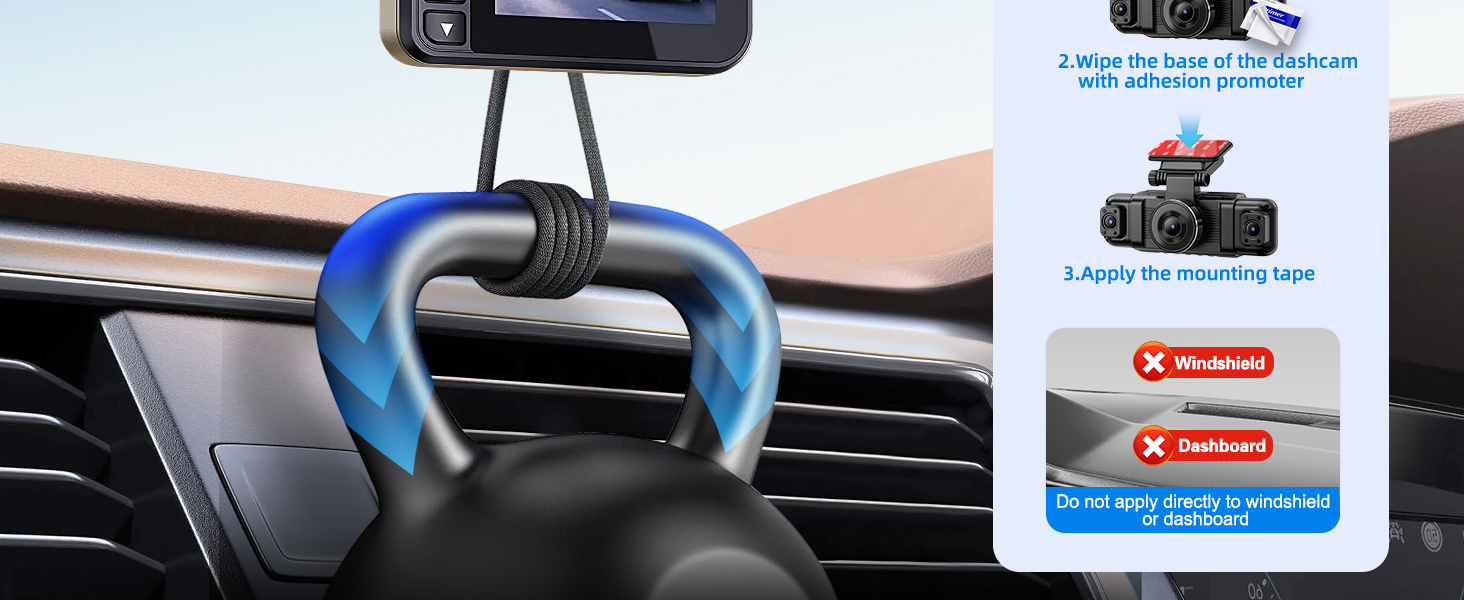 windshield adhesive for dash cam dash cam security camera mounting tape