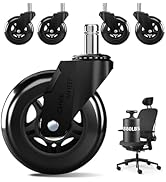 3" Office Chair Wheels Replacement, Roller Blade Wheels - Set of 5, 880LBS Heavy Duty, Noiseless ...