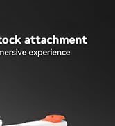 AMVR VR G-un Stock attachment Compatible with Meta/Oculus Quest 3 Accessories, Weighted P-istoI G...