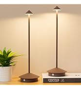 Aoceley 2-Pack 6000mAh Rechargeable Led Table Lamps,Outdoor Cordless Table Lamp Waterproof Portab...
