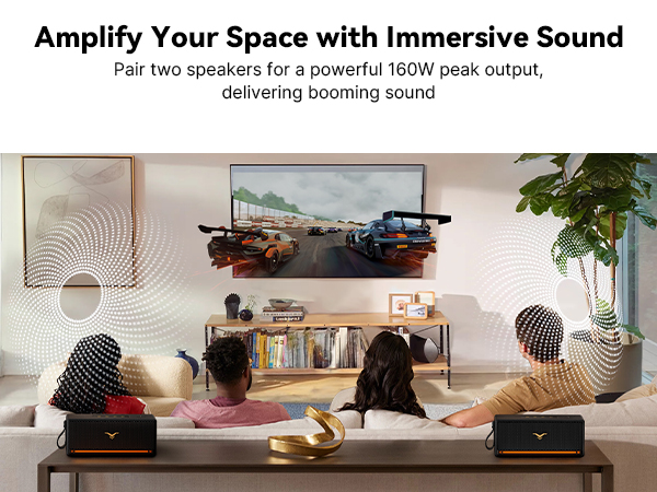 Wireless Stereo Pairing with Stage GoFree Max Speakers