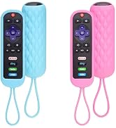 2 Pack Roku Remote Cover, Silicone Protective Case for Roku TV TCL Roku 2/3/4/Express/Premiere/Vo...