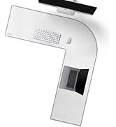 Cacoy L Shaped Computer Desk Pad, PU Leather Desk Protector Mat, Corner Gaming Mouse Pad, Office ...