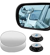 2 pcs Blind Spot Mirrors, 2" Oval Ultra-thin Frameless HD Glass Convex Side Rear View Mirror with...
