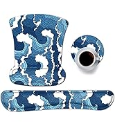 Ergonomic Mouse Pad with Wrist Support Gel, DINKY Upgraded Keyboard Wrist Rest Pad Set, Lovely Co...