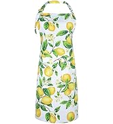 G2PLUS Cotton Kitchen Apron with Pockets, Extended Tie Apron, Personalized Chef Apron for Cooking...