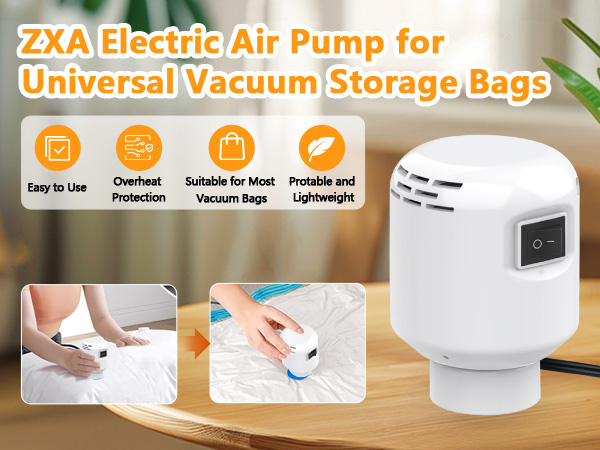 vacuum pump for storage bags