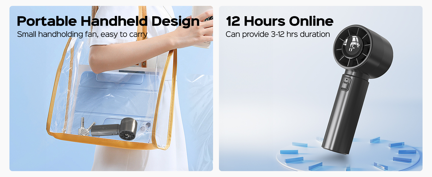 poetable handheld fan for travel