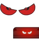 Diamall 2 PCS Car Reflective Stickers, Waterproof Devil Eyes Decals, 4.15“ x 3" Semicircular Eyes...