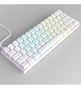 targeal 60% Mechanical Gaming Keyboard - 61 Keys Gateron Red Switch Quiet Office Computer Keyboar...