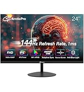 ArcticPro 24inch Computer Monitor, FHD 1080p, 144Hz Office and Gaming Monitor, IPS, Adaptive Sync...