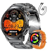 LIMIGE Smartwatch Men 1000mAh 1.85" HD IP68 Military LED Light Sports Watch | Large Touch Screen