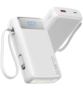 27000mAh Portable Charger,Power Bank with Built in Cable for iPhone 16/15 Series, USB-C Input-Out...