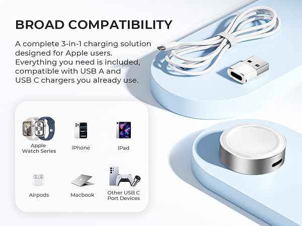 Magnetic Apple Watch Charging Set