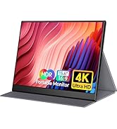 Yxk 4K Portable Monitor 15.6" 3840x2160 UHD USB-C HDMI Laptop Monitor, 100% RGB IPS Computer Gami...