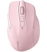 TECKNET Wireless Mouse, BT 5.0/2.4G, Silent 4800 DPI 6 Buttons, Pink | Bluetooth 5.0/3.0 &amp; USB A,...