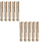 Mcredy Clothes Pins 10 Pcs Round Wooden Clothespins Old Fashioned Traditional Wooden Clips Simple...